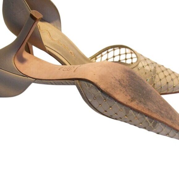 Nina High Heel Shoes Saba Cornsilk Luster Vintage size 9 1/2 - Picture 6 of 6